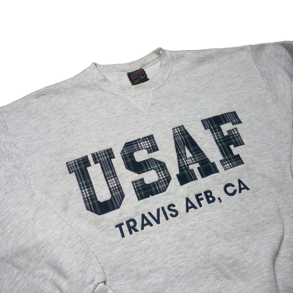 VTG 90s USAF United States Air Force Academy USA Military Crewneck Sweater Large